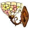ZTJ-Lighting Lampade Da Parete Vintage, Base E26 / E27, Applique da Parete in Vetro Colorato Stile Tiffany Per Camera Da Letto, Soggiorno, Bagno, Corridoio, Illuminazione Interna, 110-240 V (Senza Lampadina),13