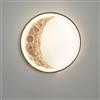 GUANSHAN Lampada da parete in resina 3D Luna Simulazione creativa Lampada da parete lunare Illuminazione decorativa da parete Lampada da parete di fondo per camera da letto, soggiorno, corridoio