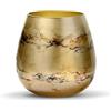 Terroso - Vaso - Vetro oro soffiato a bocca - Aspetto lussuoso, elegante e raffinato - 21 cm di altezza - Effetto marmo - Vaso per fiori