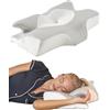 IlGruppone Cuscino Farfalla 6 Zone Ergonomico in Memory Foam 2 in 1 Ortopedico Guanciale Collo Supporto Cervicale Braccio sotto Sfoderabile (Cervicale Farfalla)