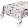 emmevi Tovaglia Cucina Antimacchia Tela Cerata Casa Shabby Chic Lavanda Legno Bianco MOD.Favola 278 140X100