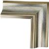 ITALIA CORNICI Maestri Artigiani - Cornice in legno da parete per Quadri tutte le misure, con Passepartout, Oro Argento Noce Azzurro (50 x 70 cm, ARGENTO)