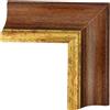 ITALIA CORNICI Maestri Artigiani - Cornice in legno da parete per Quadri tutte le misure, con Passepartout, Oro Argento Noce Azzurro (30 x 40 cm, NOCE-ORO)