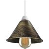 LEDSone Paralumi a sospensione a soffitto industriale Paralume a sospensione a cono vintage retrò per plafoniere sospese (Ottone spazzolato)