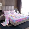 Loussiesd Set di Lenzuola per Ragazze Unicorno Arcobaleno - Set di Biancheria da Letto per Bambini Cartone Animato Kawaii Lenzuola Galaxy Fantasy Decor Bambini Unicorno Rosa Singolo