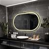 Alasta Palermo 180x70cm, Specchio Bagno LED, Specchio da Parete con Luce Bianco Neutro, Design Moderno, Specchio Illuminato