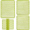 SaRani Set Tappeti Lavello 4 Pezzi Salva Lavandino Parabordo Scolapiatti Colorati Gomma (Verde Chiaro)
