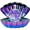 Dnaaz Opalescente. Metallizzato-Col. Ch'g Clam con Glitter Perla Conchiglia di Mare Lampada LED a Colore Cambiante