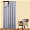 HEDMAI Tenda Isolante Acustica 3-in-1,Porta Insonorizzata,con Isolamento Termico-Oscurante Acustico,Coperta Antivento Tende Invernali Divisorio,per Soggiorno Ufficio Condiviso,Grigio,90X200CM/31X79
