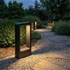 B·LED BARCELONA LED BARCELONA LED Paletto LED da Esterno 7W IP65 Nero Alluminio Luce Calda 3000K Lampada Giardino Moderna Minimalista Illuminazione Viale Terrazza Cortile Resistente Acqua Stile Industriale