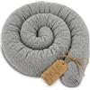 Totsy Baby Cuscino per dormire laterale e per il corpo 150 cm - Bouclé Cuscino lungo Decorazione per cameretta bambina e bambino certificato Oeko-Tex Grigio Chiaro D