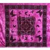 Seamar Telo Copritutto Grande Farfalle 100% Cotone Indiano Stampato 210x240 cm (Fucsia)