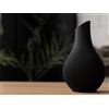 Generico Vaso Japandi "Kanso" Stampato in 3D in PLA - Vaso Decorativo a Coste Design Scandinavo-Giapponese per Pampas e Fiori Secchi - 180/210 mm, Vari Colori (NERO, 180 MM)