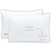 MAYRA Coppia di Federe Personalizzate | Copri Cuscino in 100% Cotone di Alta Qualità | Personalizzabili con Ricamo Nome, Iniziali, Logo, Hotel | Made in Italy | Idea Regalo (Bianco)