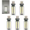 HFSAZJ Lampade per auto retrò, lampada d'atmosfera a LED USB per interni dell'auto, con interfaccia USB per ricarica, lampade notturne dimmerabili USB LED di ispirazione retrò (5 pezzi B)