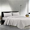 IlGruppone Completo Lenzuola Matrimoniale 100% Cotone Percalle 210 Tc Certificato OEKO-TEX Confezionato in Italia Lenzuolo con Angoli Maxi 30 cm, 2 Federe con Patella - Grigio2