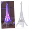 BAZEITFLOW Luce Notturna Mini a Forma di Torre Eiffel LED Multicolore Lampada Decorativa Alimentata da 3 Batterie Incluse Dimensioni 12