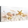 canvashop Quadro Mare Cm 120X60 conchiglie Stella Marina Quadri Moderni Soggiorno Stampe Su Tela Canvas