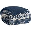 Home Tresor Coperta Plaid Pile in Morbida Flanella Sherpa Blanket Invernale Accogliente e Caldo Copri Letto Pelliccia in Microfibra - Lapland Blu, Divano 127x152 cm