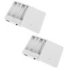 BTFO Confezione da 2 batterie per insegne al neon LED da 4-6 V, 4 AA, portatili, USB, per interni ed esterni, cerimonie, feste o mostre (bianco)