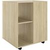 vidaXL Mobiletto con Ruote Rovere Sonoma 60x53x72 cm Legno Multistrato