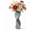 Generico Vaso Wibble Astratto,Vaso Scultoreo Astratto Moderno,Design a Spirale per Fiori Freschi o Secchi,Arredo Casa, Scrivania, Ufficio o Mensola,vasi interni,Oggetti/complementi d'arredo (Grey)