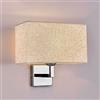 IBalody cromo Lampada da parete in metallo Lanterna da parete in tessuto per interni Lampada da parete semplice moderna Camera da letto Soggiorno Luce a parete Apparecchio a parete a testa singola