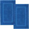 Lavea® 2 Tappetini Bagno 50x80 cm in 100% Cotone - Tappeti Bagno Assorbenti e Lavabili - Ideali come Tappeto Bagno o Tappetino Doccia - Blu royal