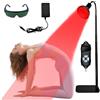 Warmforwel Lampada per terapia con luce rossa a infrarossi 660nm e 850nm con supporto e angoli regolabili per viso e corpo - 54W 18 LED, timer 5-30 minuti, 5 livelli di luminosità con occhiali - donne e ragazze