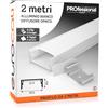 Eurocali 1x Profilo da 2 metri (2mt) in Alluminio Bianco per Strisce LED Copertura Opaca larghezza max striscia led 21.5mm - 23.5 x 9.8