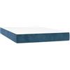 vidaXL Pocketveringmatras Medium 120x220x20 cm fluweel donkerblauw