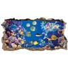 kina 3DA0018 Adesivo murale Arredo Casa Acquario di Corallo 3D - Misure 80x40 cm - Decorazione Parete, Adesivi per Muro, Carta da Parati