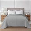 IlGruppone Passione Casa Trapuntino Coperta Primaverile Bicolore Trapunta Anallergica Piumino Mezza Stagione Antiacaro Colorato Tinta Unita Microfibra Manopesca Duck Friendly(Singolo)