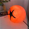 AoLa Lampada da tavolo a LED a forma di pomodoro Dimmerabile con interruttore Luce da tavolo Luce notturna dal design moderno a globo con paralume in vetro Camera dei bambini con cavo e spina USB,Rosso