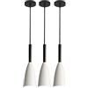BMASDF Confezione da 3 lampade a sospensione per bancone bar, lampadario ad isola per cucina in ferro, lampada a sospensione in metallo a forma di imbuto, lampade a sospensione per illuminazione decorativa
