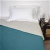 Corredocasa Trapuntino Copriletto Trapuntato Primaverile, Made in Italy - Copri Letto Bicolore Doubleface per Letto Matrimoniale 2 Piazze (Smeraldo/Panna)