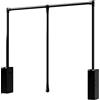 HOMPLEMENT - Appendiabiti saliscendi per Armadio - Regolabile - Portata 15 kg - in Acciaio - Montaggio Semplificato - Bloccaggio e Risalita Assistita - Ammortizzato Soft (Vano 62-86cm - Nero)