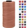 LEREATI Cordino per Borse Uncinetto Filo Macrame 1.5mm x 200m Macrame Corda Colorata, Cordoncino per Borse a Uncinetto, Fai da Te, Arazzo da Parete (Bronzo)