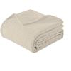 IlGruppone Copriletto Nido d'Ape 100% Cotone Tinta Unita Singolo Piazza Mezza Matrimoniale Prodotto Italiano Waffle Coperta Estiva Leggera Letto Divano Elegante - Panna - Matrimoniale260x280Cm