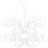 Iplex Design iPLEX - Gorgon Lampadario a Sospensione in plexiglass PMMA bisabbiato Bianco Dim. 42x60x60 cm - Arredamento casa Salotto Studio
