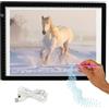 Crafts&Co Tavolo luminoso A4 senza fili, con supporto | piastra luminosa dimmerabile A4 | Lightpad, accessori per diamond painting | piastra da disegno con USB | Lightpad 470 x 345 | tavola da disegno