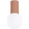 SOLLUX lighting Lampada da Soffitto - Lampadario in Alluminio e Vetro -1 Paralume - Lampadina LED - Moka Halo