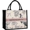 Eleeonora Borse Juta da Rivestire,Borsa Portatile in Iuta,Borsa Shopper di Iuta,Borsa della Spesa in Iuta,Portatile,Impermeabile,Pieghevole,per Picnic,Viaggi,Shopping,Spiaggia E Tutti I Giorni