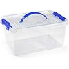 PlasticForte Plastic Forte - Scatola con Manico No22, 34 x 22,5 x 15,5 cm, 8 Litri, Chiusura a Pressione, Multicolore, Taglia Unica