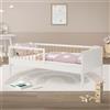 ML DESIGN modern living ML-Design Letto per Bambini e Bambine 80x160 cm Bianco-Naturale Lettino Singolo in Legno Massiccio con Rete a Doghe e Protezione Anticaduta Letto per Giovani in Legno di Pino