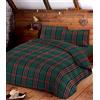 Daunex PARURE Copripiumino con FEDERE Tartan Verde LINTEA (155x200)