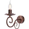 Be-Light Applique Provenzale Alma 1 Luce Ferro Battuto Nero E Rame