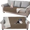 GEBIN Coperta Impermeabile per Cani, Copridivano antigraffio gatto, Copridivano con Penisola per Animali con Fondo in Gomma Antiscivolo, Copriletto (Taupe,76x127cm)