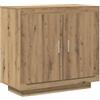vidaXL Credenza Rovere Artigianale 80x40x75 cm in Legno Multistrato, credenza con Ante, Mobile da Soggiorno, portaoggetti, credenza da Cucina
