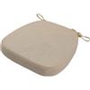 uyeoco Cuscino Sedia Ufficio/Pranzo/Cucina in Lino Confortevole, Imbottitura Sedia Antiscivolo con Lacci, Cuscino di Seduta Trapezio Lavabile con Rivestimento Rimovibile(#8,40X38X33X3cm)